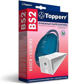 TOPPERR BS 2 Пылесборник для пылесоса Bosch-Siemens(Тип H, A,G, D, B) 5 шт (1001)