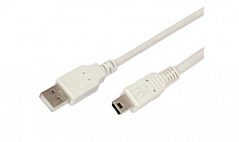 REXANT (18-1136) Кабель USB (шт. mini USB ? шт. USB A) 3 метра, серый REXANT Дата-кабель