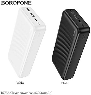 BOROFONE (6941991121494) BJ78A Black - 20000mAh 2USB Power bank