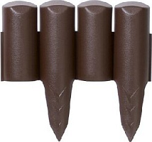 PROSPERPLAST Бордюр для сада Palisada border коричневый IPBO-R222 Бордюр