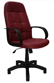 ЯРКРЕСЛА Кр45 ТГ ПЛАСТ ЭКО8 (экокожа бордо) Кресло компьютерное