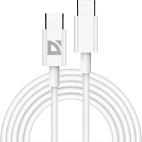 DEFENDER (87537) USB кабель F182 TypeC-TypeC 2м, белый Кабель