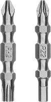 GROSS Набор бит двухстор., PH2-T30х45мм, PZ2-H4х45мм, сталь S2, 2 шт.//