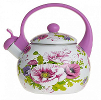 METALLONI EM-25101/14 Чайник эмалированный со свистком 2,5 л Чайник эмалированный