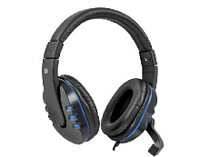 DEFENDER (64118) WARHEAD G-160 черный/синий Гарнитура DEFENDER (64118) WARHEAD G-160 черный/синий