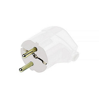 SMARTBUY (SBE-16-P02-w) Вилка угловая с заземлением белая 16А 250В Вилка