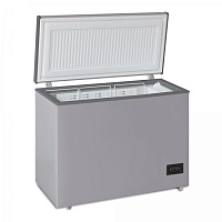 БИРЮСА M210KDN 160л (ларь, глухая крышка) металлик Морозильник