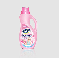 ACTIVE Гель-концентрат для стирки детского белья, универсальный, 1500 мл, гипоаллергенный, Для девочек , Pink (511601202) Гель для стирки ACTIVE Гель-