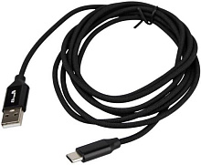 ELTRONIC USB кабель для USB Type-C 2.0м ( 1-28) 3A/60W TPE оплетка (черный) в пакете