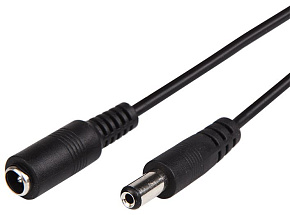 REXANT (14-0350) удлинитель кабеля питания DC гнездо-штекер (2,1х5,5мм) 1,5м