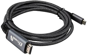 ELTRONIC Кабель Type-C to HDMI 2.0м ( 1-62) 4к 60Гц нейлоновая оплетка (серый)