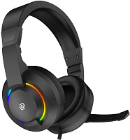 OKLICK Наушники с микрофоном Оклик HS-L315G черный 1.8м накладные USB оголовье (2007552)
