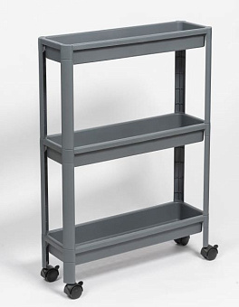 VIOLET VIKEA 3-х ярусная узкая (серый) 782318 Этажерка