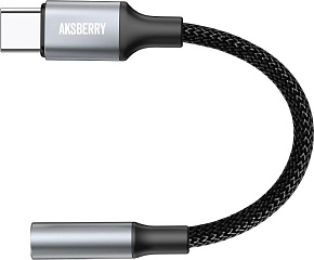 AKSBERRY (6900318450013) J1 Type-C Jack 3.5 мм, чёрный