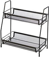 MALLONY Этажерка настольная двухуровневая L’ordine Nero, 31,5*17*33 см (107588)