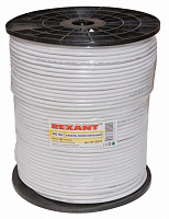 REXANT (01-2231) Кабель коаксиальный RG-6U+CU, 75 ОМ бух 305 м Коаксиальный кабель