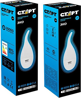 СТАРТ (17268) LEDFlameE14 7W 65 WS 10/101 черный Лампа светодиодная