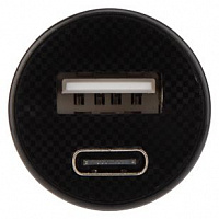 REXANT (18-2228) Автозарядка в прикуриватель REXANT АЗУ USB-A+USB-C, 2.4 A черная Автомобильное зарядное устройство