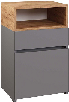 МЕБЕЛЬ-КОМПЛЕКС НОВА Тумба универсальная Серый Шифер/Дуб крафт золотой (1 кор.) Модульная мебель