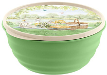 HOMVER Latina 2,1л с крышкой с декором (зеленый) 222126418/08 Миска