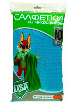 LI-SA из микрофибры в наборе (10 шт-30х30см) 44144 Салфетка для автомобиля