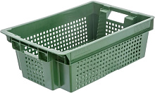 ТАРА.РУ 102 МСК зеленый полимерный 600х400х200 перфорированный (28418)