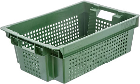 ТАРА.РУ 102 МСК зеленый полимерный 600х400х200 перфорированный (28418)