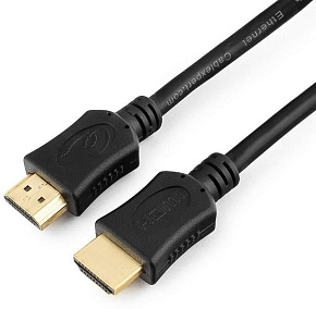 CABLEXPERT Кабель HDMI CC-HDMI4L-1.5M черный (1.5м, 19M/19M, v2.0, Light, позол.контакты, экран, пакет) (CC-HDMI4L-1.5M)