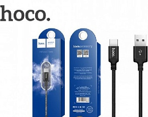 HOCO (6957531062868) X14 USB (m)-Type-C (m) 1.0м - черный Кабель