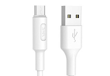 HOCO (6957531080138) X25 USB (m)-microUSB (m) 1.0м - белый Кабель HOCO (6957531080138) X25 USB (m)-microUSB (m) 1.0м - белый