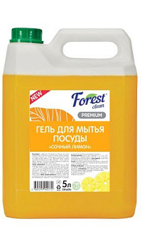 FOREST CLEAN Гель для мытья посуды "Сочный лимон" PREMIUM 5 л Средство для мытья посуды FOREST CLEAN Гель для мытья посуды "Сочный лимон" PREMIUM 5 л