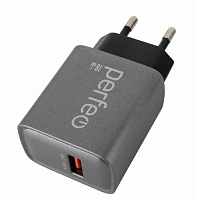 PERFEO (I4667) порт USB, QC3.0, 18W, серый СЗУ