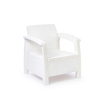 АЛЬТЕРНАТИВА М8417 Ротанг-плюс кресло (белый) Мебель из пластика