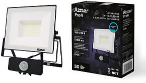 RITTER 53422 2 PROFI 50 Вт 6500К с датчиком движения черный Прожектор светодиодный