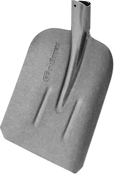 СИБРТЕХ Лопата совковая, 235х285, ребра жесткости, рессорная сталь, 0,7 кг, без черенка// 61321 Лопата