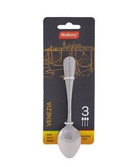 MALLONY Набор ложек чайных VENEZIA, 3 шт (007228) Столовые приборы