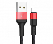 HOCO (6957531080251) X26 USB (m) - Type-C (m) 1m - черный/красный Дата-кабель Type-C
