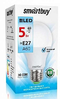 SMARTBUY (SBL-A60-05-40K-E27-A) 5W/4000/E27 Светодиодная лампа