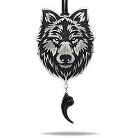 AROMA BAR подвеска ?Волк ? в крафтовой упаковке с мини-брелоком в черно-белом цвете 49336 Ароматизатор