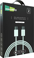 MORE CHOICE (4620202550392) K77a нейлон USB 3.0A PD 100W для Type-C Type-C 2м White Кабель MORE CHOICE (4620202550392) K77a нейлон USB 3.0A PD 100W дл