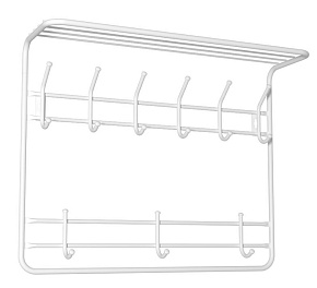 ЗМИ 2х ярусная с полкой 80 Белая ВСП 9 Вешалка настенная