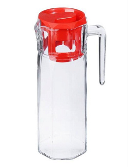 PASABAHCE 43414B Кувшин Кошем 43414 (1,235л) красная крышка в подар. коробке 00160 Кувшин