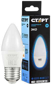 СТАРТ (17277) LEDCANDLEE27 7W 65 WS Лампа