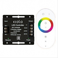 ECOLA RFC18WESB ECOLA LED strip RGB RF controller 18A 216W 12V (432W 24V) с кольцевым сенсорным белым радиопультом аксессуары для светильников
