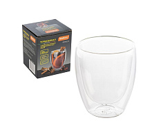 MALLONY Термобокал ROMEO, 300 мл из боросиликатного стекла с двойными стенками (103488) Термобокал