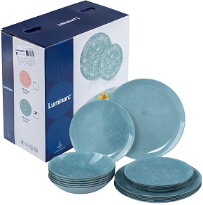 LUMINARC Столовый набор MELITINA BLUE 18 предметов V9722
