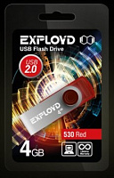EXPLOYD 4GB 530 красный [EX004GB530-R] USB флэш-накопитель
