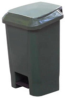 ТАРА.РУ МКТ 30 зеленый ПП мусорный полимерный 30л., в комплекте, с педалью, с пакетодерж. (36517)