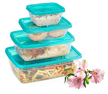 VIOLET Набор контейнеров FRESCO 4 шт. 500 мл (Бриз) 470050135 Пластиковое изделие