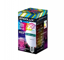 ERGOLUX LED-A75DIS-3W-E27 (Эл.лампа светодиодная DISCO 3Вт Е27 RGB 220-240В) Лампа